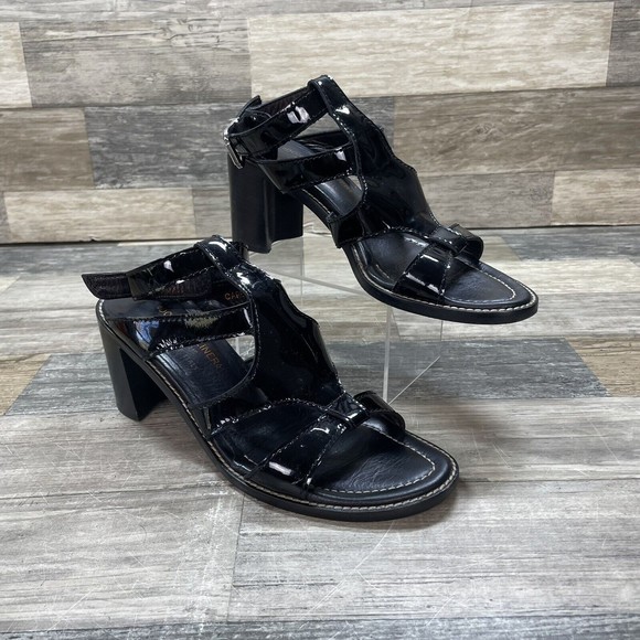Donald Pliner Womens Black CAREN Sandals Made In Italy Size 6.5 M EUC - Picture 1 of 8